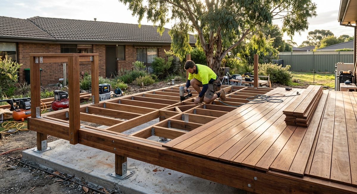 Timber deck frame construction and restoration